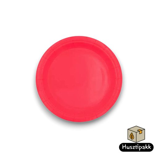 Papírtányér piros 22,7cm 8db