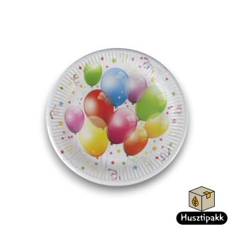 Papírtányér,lufis, 22cm 8db
