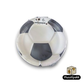 Papírtányér,foci labda mintás, 22cm 6db