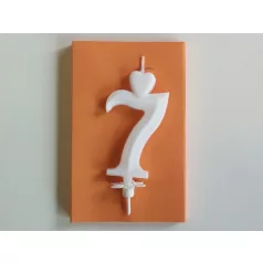 Számgyertya talppal fehér, 7