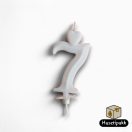 Számgyertya talppal fehér, 7