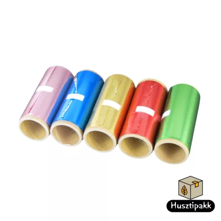 Bonbon csomagoló fólia, színes 10cmx10m 5db
