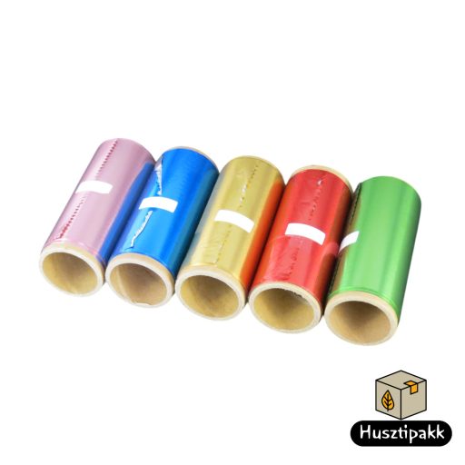 Bonbon csomagoló fólia, színes 10cmx10m 5db