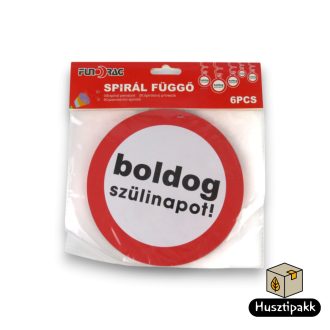 Függő spirál - Szülinap felirat 6db