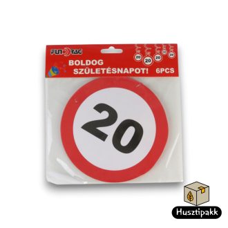 Függő spirál - Szülinap, 20-as, 6db