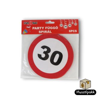 Függő spirál - Szülinap, 30-as, 6db