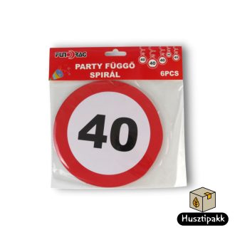 Függő spirál - Szülinap, 40-es, 6db