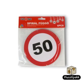 Függő spirál - Szülinap, 50-es, 6db