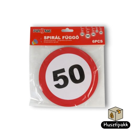 Függő spirál - Szülinap, 50-es, 6db