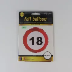 Fólia lufi tábla, 18as piros tábla 46cm