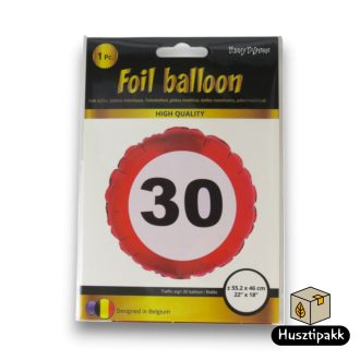 Fólia lufi tábla, 30as piros tábla 46cm