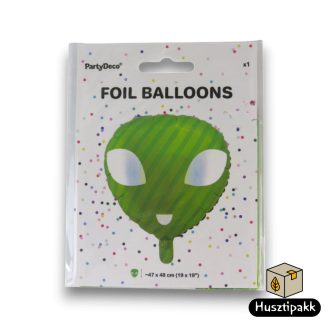 Fólia lufi Űrlény zöld UFO kerek 46cm