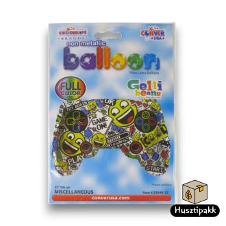 Fólia lufi Game on kontroller alakú 56cm