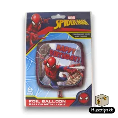 Fólia lufi Happy Birthday Spider-man négyzet 43cm