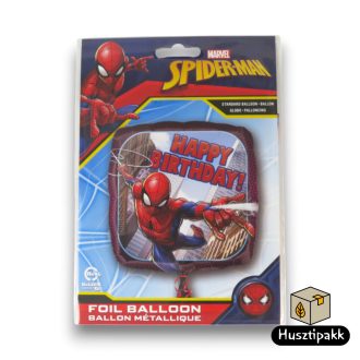 Fólia lufi Happy Birthday Spider-man négyzet 43cm