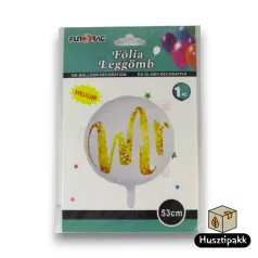 Fólia lufi Mr. arany-fehér kerek 53cm