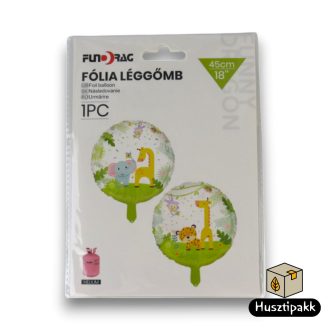 Fólia lufi Elefánt, zsiráf kerek 45cm