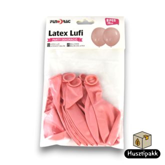 Latex lufi - Rózsaszín 30cm 8db
