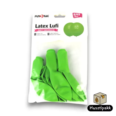 Latex lufi - Zöld 30cm 8db