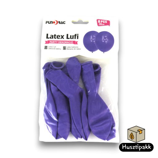 Latex lufi lila 30cm 8db