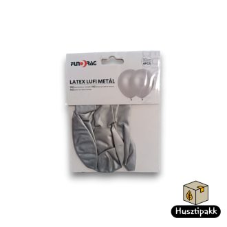 Latex lufi ezüst 30cm 4db