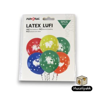 Latex lufi háziállatos, színes 30 6db