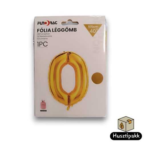 Fólia lufi szám 0, Arany, 105 cm