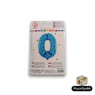 Fólia lufi szám 0, Kék, 41,5cm