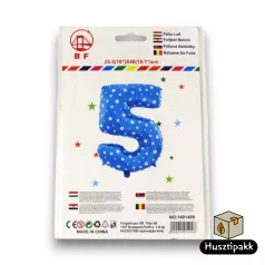 Fólia lufi szám 5, Kék, 46cm