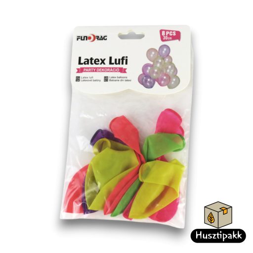 Latex lufi színes 30cm 8db