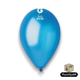 Latex lufi - Kék, metál 26cm 100db (036)