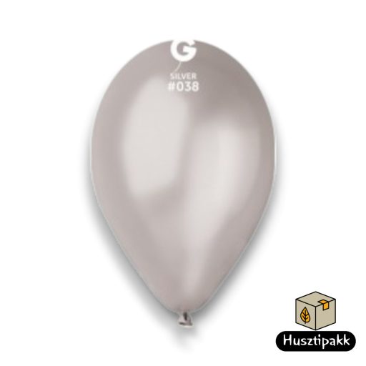 Latex lufi - ezüst, 26cm 100db (#038)