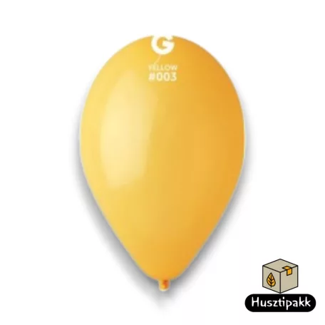 Latex lufi - Sárga 26cm 100db (003)