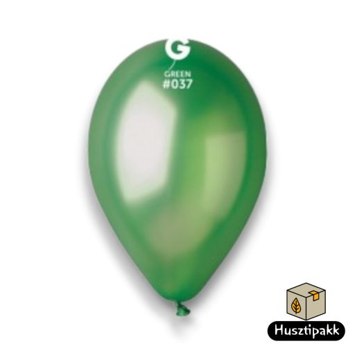 Latex lufi - Sötétzöld, metál 26cm 100db (GM90/37)
