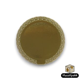 Csipkés szélű, Leonardo tortaalátét, arany 23cm