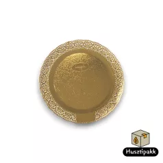 Csipkés szélű, Leonardo tortaalátét, arany 18cm