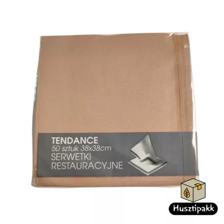 Textilhatású szalvéta, Tendance- Cappucino (21-90), 38x38cm 50db