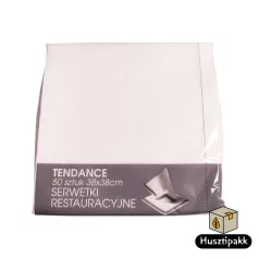   Textilhatású szalvéta, Tendance - Fehér (21-61), 38x38cm 50db