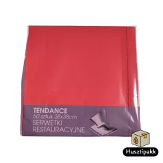   Textilhatású szalvéta, Tendance - Piros (21-78), 38x38cm 50db