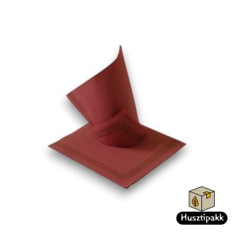   Textilhatású szalvéta, Tendance  - Bordó (21-79), 38x38cm 50db