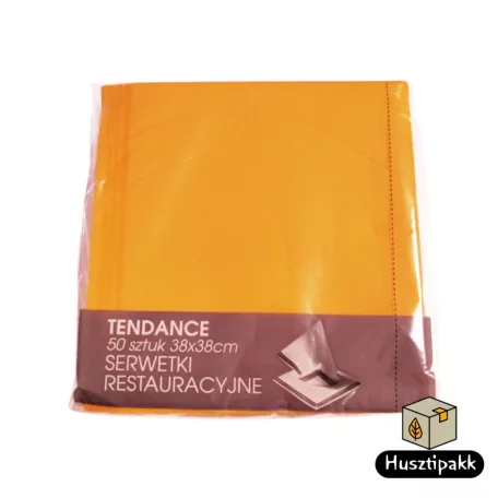 Textilhatású szalvéta, Tendance - Narancs (21-75), 38x38cm 50db