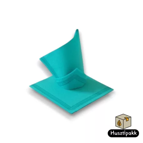 Textilhatású szalvéta, Tendance - Türkiz (21-83), 38x38cm 50db