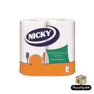 Papírtörlő,Nicky 2 rétegű 210mm 48 lap/tek, 2db/csomag