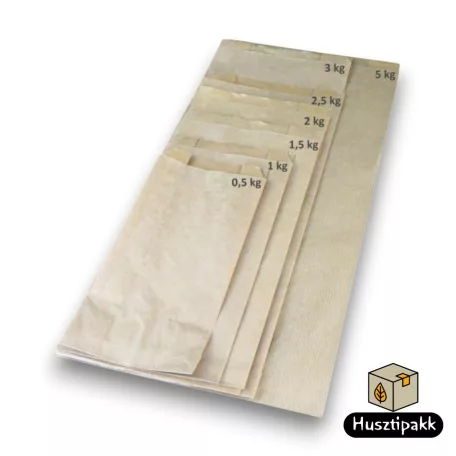 Papírtasak barna WIMEX 2kg 500db (14+7x32cm)