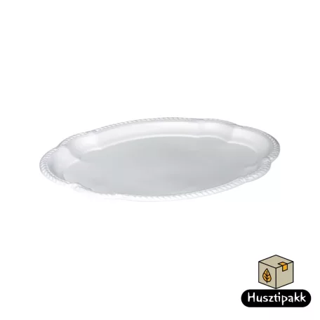 Műanyag hidegtál tálca, ovális, fehér 3személyes