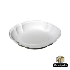 Műanyag salátás 1kg, mély, ovális, fehér