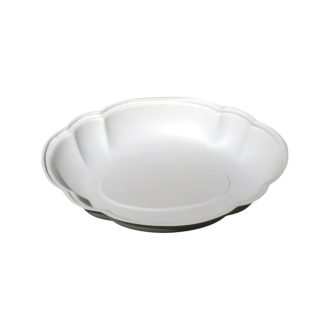 Műanyag salátás 1kg, mély, ovális, fehér