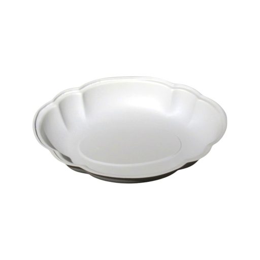 Műanyag salátás 1kg, mély, ovális, fehér