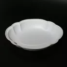 Műanyag salátás 1kg, mély, ovális, fehér