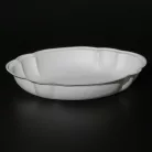 Műanyag salátás 1kg, mély, ovális, fehér